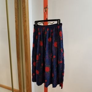 VNTG Pendleton Country Sophisticates Long Maxi Skirt Floral Size 8 Medium